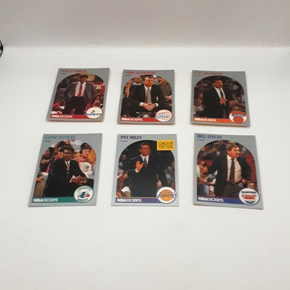 1990 NBA Hoops Coach Cards 6 Count - Picture 1 of 8